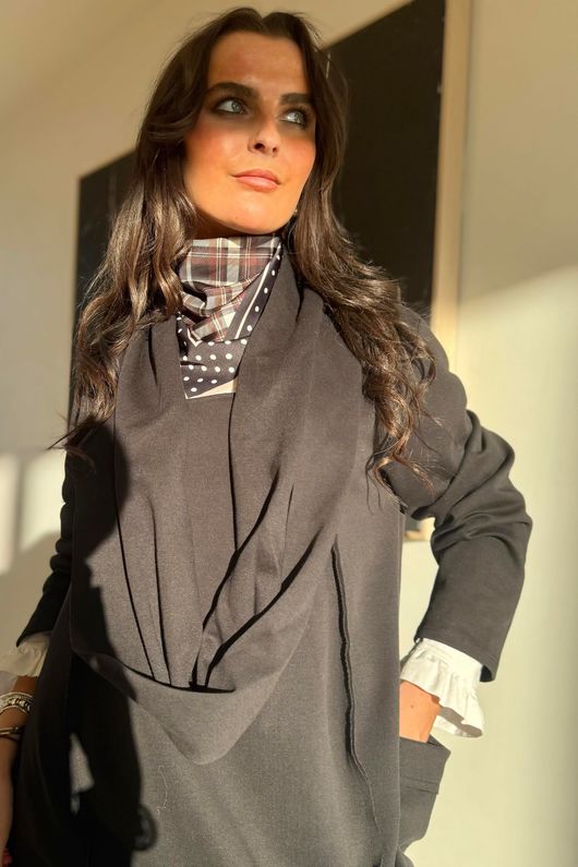 Sola Smart Tech Cowl Cocoon Dress Black